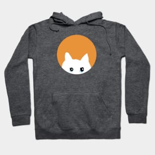 White Cat Face Hoodie